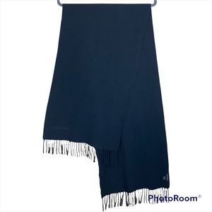 VALENTINO 100% WOOL BLACK SCARF Size OS